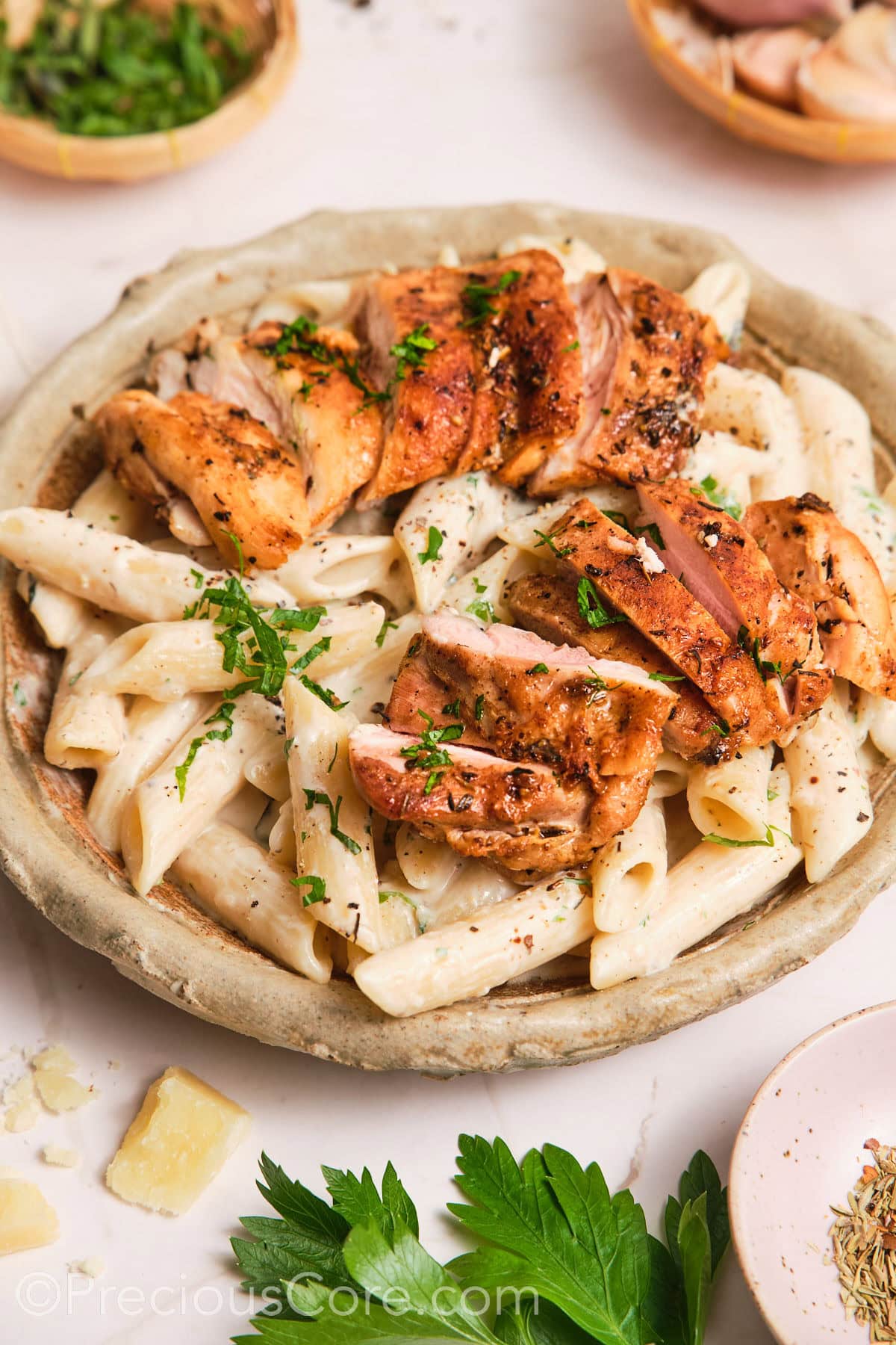 Chicken pasta (half)