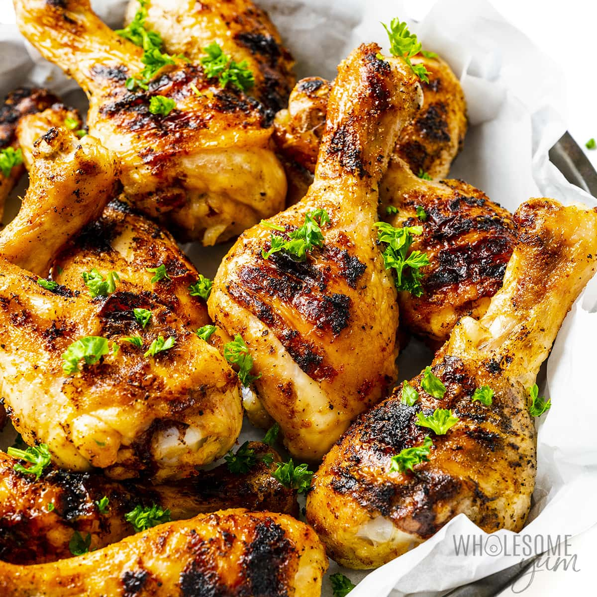 Grill chicken leg